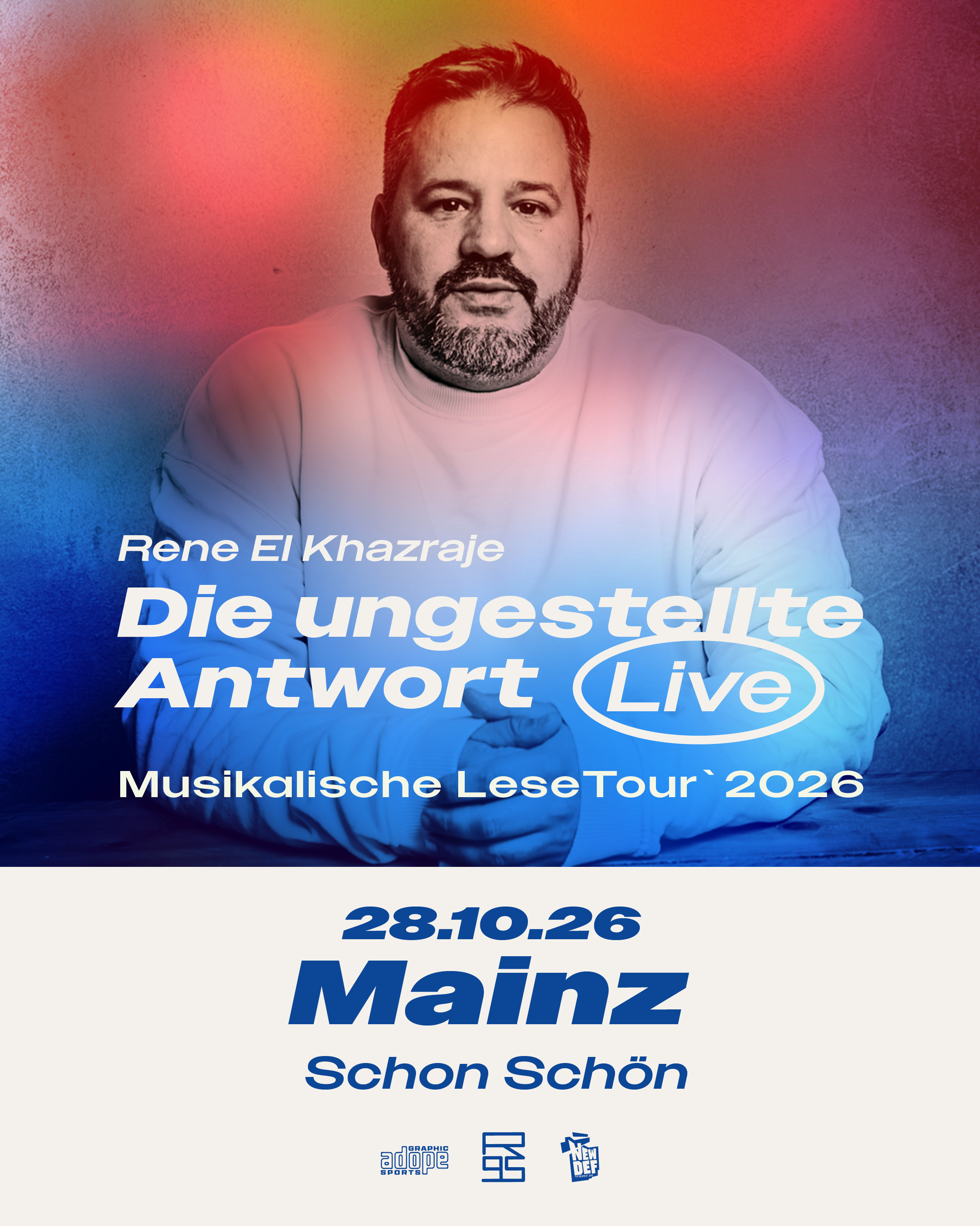 RENE EL KHAZRAJE (MC RENE) - Die ungestellte Antwort - Musikalische Lesetour 2026