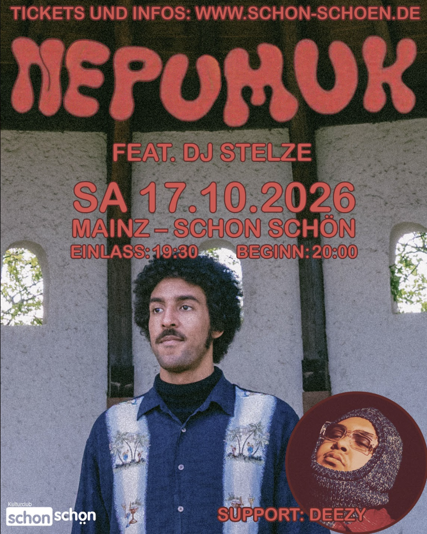Nepumuk feat. DJ Stelze (Rap, Hip-Hop) | Support: DEEZY